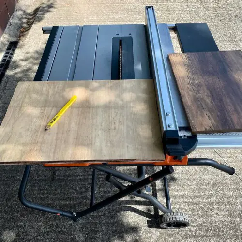 Attach the laminate countertop to your work table